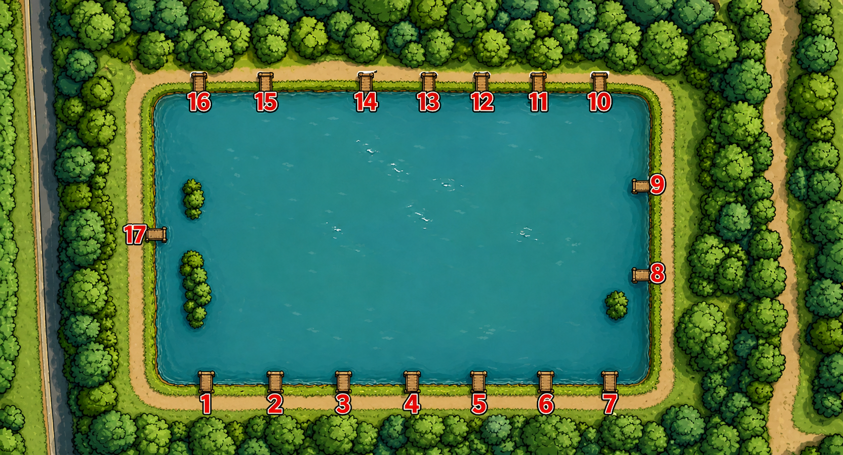 Small Carp Lake peg map